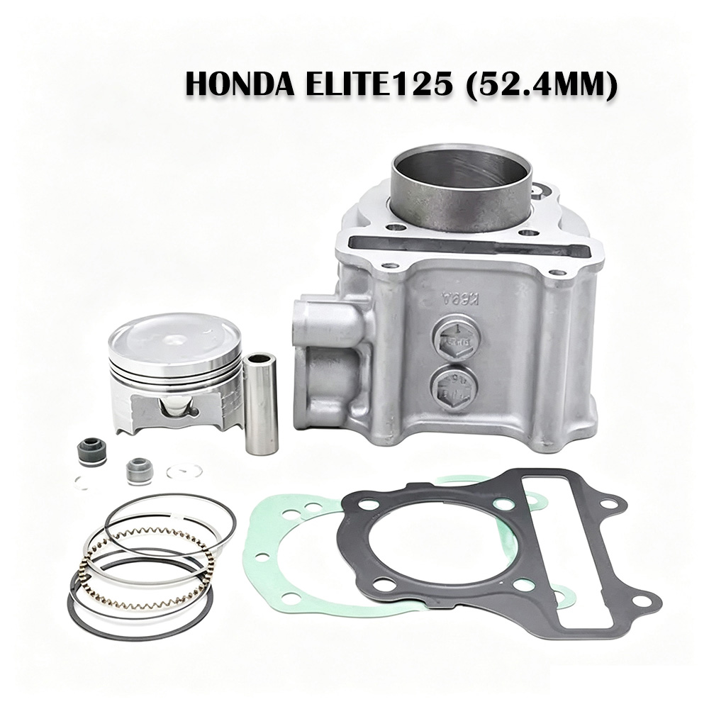 Motorcycle Gasket - オートバイエンジン部品 52.4MM シリンダーピストンリングガスケットキット ホンダ Elite125 RX