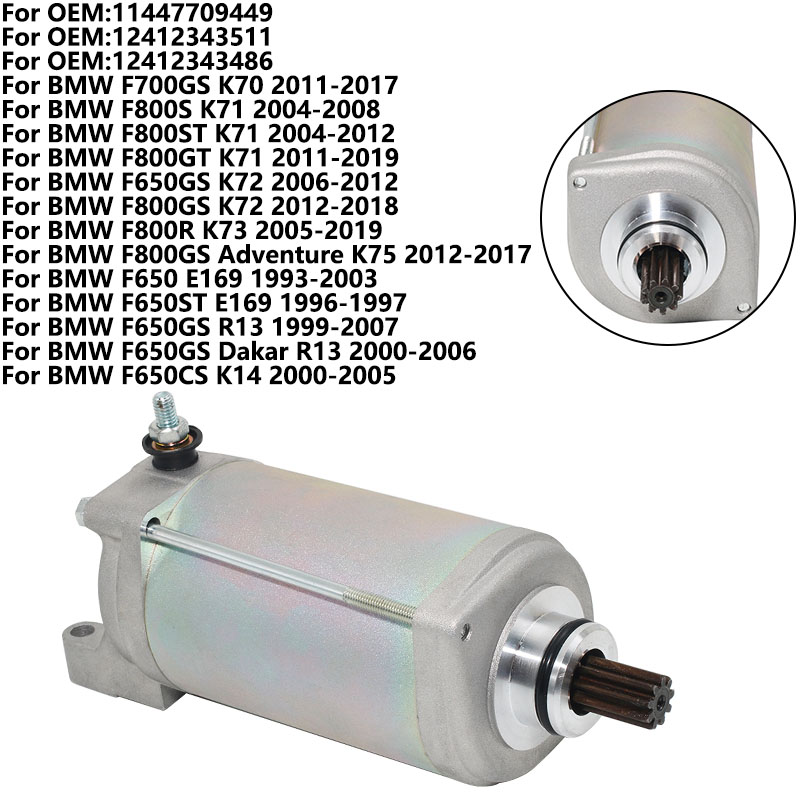 Motorcycle Starter Motor - モーターサイクルスターターモーター,bmw,f800st,f800gt,f800gs,f800r,f700gs,f800s,f650gs,f800gs,adventure,k73,k75,k70,k71,k72,12412343486